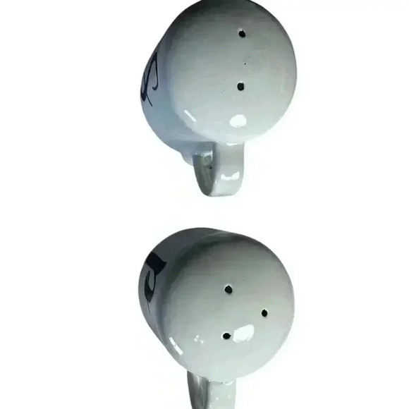 New Tablecraft Enamel Salt & Pepper Shakers, White - Picture 4 of 10